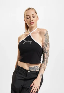 Tops & T-Shirts*Juicy Couture Kontrast Neckholder Tops schwarz