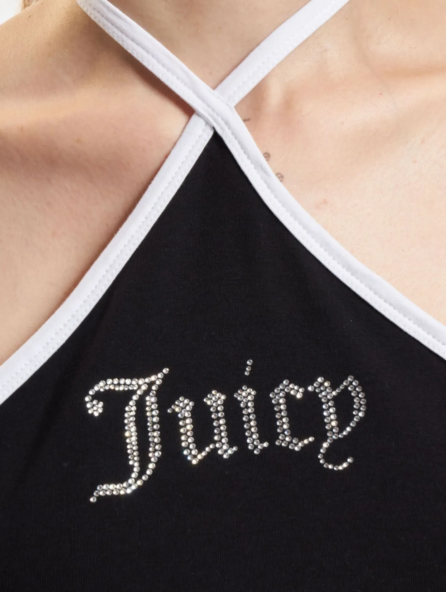 Tops & T-Shirts*Juicy Couture Kontrast Neckholder Tops schwarz