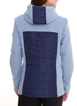 Mäntel & Jacken*KangaROOS Damen Fleece-Jacke Steppjacke mit Kapuze Übergangs-Jacke 19061321 Blau