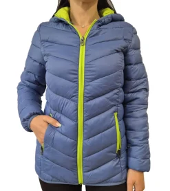 Mäntel & Jacken*KangaROOS Damen Stepp-Jacke Übergangs-Weste mit Kapuze Frühlings-Jacke 95573058 Blau