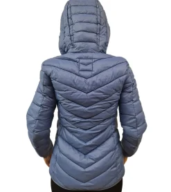 Mäntel & Jacken*KangaROOS Damen Stepp-Jacke Übergangs-Weste mit Kapuze Frühlings-Jacke 95573058 Blau