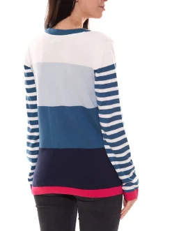 Strickjacken & Cardigans*KangaROOS Damen Strickjacke Feinstrick-Jacke im Colour-Block Design Rosa/Grau oder Blau/Pink