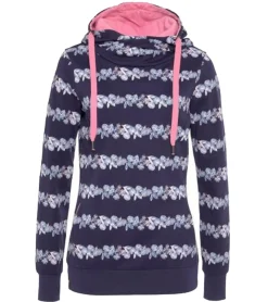 Sweater & Pullover*KangaROOS Damen Sweatshirt Baumwoll-Hoodie mit Blumenornamenten 69913467 Blau