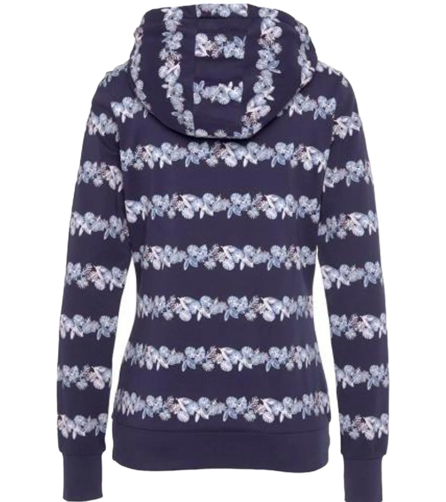 Sweater & Pullover*KangaROOS Damen Sweatshirt Baumwoll-Hoodie mit Blumenornamenten 69913467 Blau