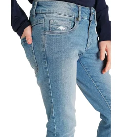 Jeans & Hosen*KangaROOS Kinder Jeans-Hose für Mädchen mit verkürztem geradem Bein Baumwoll-Hose Freizeit-Jeans 43634735 Blau