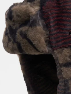 Caps & Mützen*KANGOL Wild Fur Mützen olive/cranberry