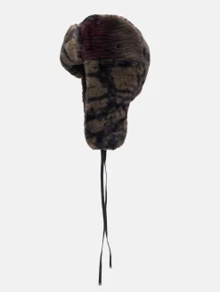 Caps & Mützen*KANGOL Wild Fur Mützen olive/cranberry