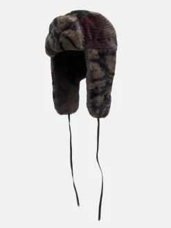 Caps & Mützen*KANGOL Wild Fur Mützen olive/cranberry