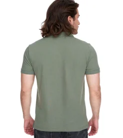 Hemden & Poloshirts*Kappa Herren Baumwoll-Polo mit kleiner Stickerei Polo-Shirt Kurzarm-Shirt Pique-Strick 303173NC A02 Grün