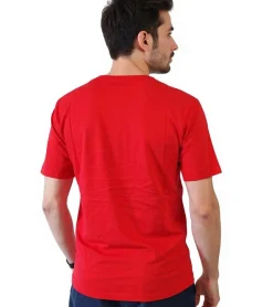 T-Shirts & Tank Tops*Kappa Herren Baumwoll-Shirt mit großem Logo Rundhals-Shirt Kurzarm-Shirt T-Shirt Oeko-Tex 100 zertifiziert 7085/8191 Schwarz, Grün, Weiß oder Rot