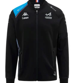 Jacken & Mäntel*Kappa X ALPINE Formel 1 Kinder Jacke mit elastischem Interlock-Stoff Übergangs-Jacke 321J8LW AF1 A12 Schwarz