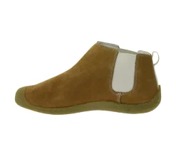 Boots & Stiefel*KEEN Mosey Chelsea Damen Stiefelette Echtleder Schlupf-Schuhe mit Wechselfußbett 1026826 Braun