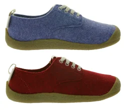 Sneaker & Turnschuhe*KEEN Mosey Derby Damen Filz-Schuhe nachhaltige Sneaker mit Eco Anti-Odor Schnür-Schuhe oder Blau Rot