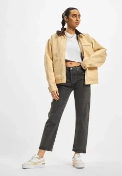 Mäntel & Jacken|Jacken & Mäntel*KEINE LIEBE Canvas Jeansjacke beige