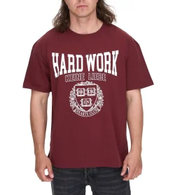 T-Shirts & Tank Tops*KEINE LIEBE Universe City und Broken Heart Club Herren Baumwoll-Shirt mit farblichen Akzenten T-Shirt Rundhals-Shirt Kurzarm-Shirt KLTS10 in Gelb, Grün, Blau, Rot, Violett oder Grau