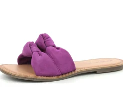 Zehentrenner & Sandalen|Pantoffeln & Hausschuhe*Kickers Divalto Damen Echtleder-Pantoletten mit Riemen im Knotendesign 895080-50  14 Violett