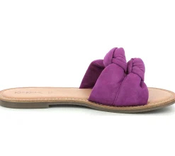 Zehentrenner & Sandalen|Pantoffeln & Hausschuhe*Kickers Divalto Damen Echtleder-Pantoletten mit Riemen im Knotendesign 895080-50  14 Violett