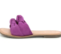 Zehentrenner & Sandalen|Pantoffeln & Hausschuhe*Kickers Divalto Damen Echtleder-Pantoletten mit Riemen im Knotendesign 895080-50  14 Violett