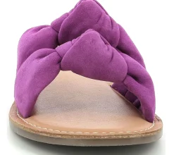 Zehentrenner & Sandalen|Pantoffeln & Hausschuhe*Kickers Divalto Damen Echtleder-Pantoletten mit Riemen im Knotendesign 895080-50  14 Violett