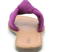Zehentrenner & Sandalen|Pantoffeln & Hausschuhe*Kickers Divalto Damen Echtleder-Pantoletten mit Riemen im Knotendesign 895080-50  14 Violett