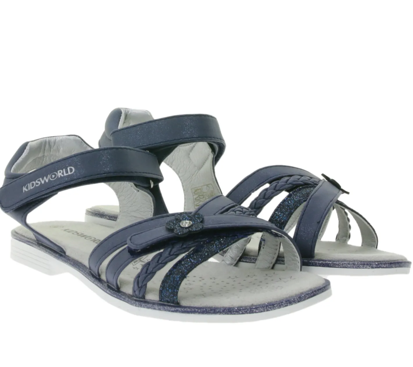 Sandalen|Zehentrenner & Sandalen*KIDSWORLD Kinder und Damen Sandalette mit Klettverschluss Alltags-Sandalen für Mädchen Sommer-Schuhe 47589726 Blau
