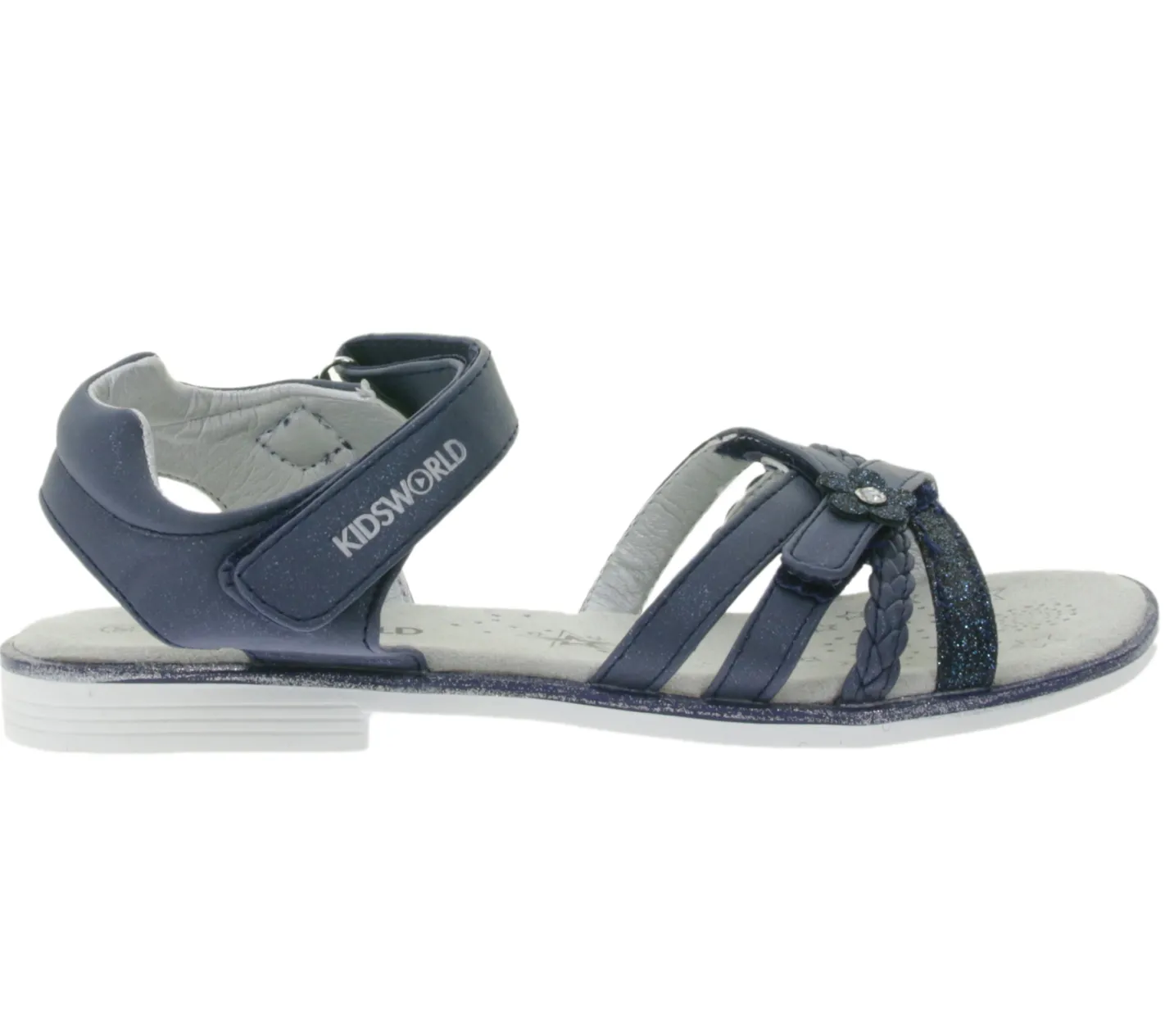 Sandalen|Zehentrenner & Sandalen*KIDSWORLD Kinder und Damen Sandalette mit Klettverschluss Alltags-Sandalen für Mädchen Sommer-Schuhe 47589726 Blau