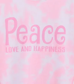 Kleider & Röcke*KIDSWORLD Mädchen Pullover-Kleid mit mit Allover-Batik-Print Sweat-Kleid 55037912 Rosa/Weiß