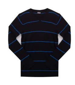 Pullover & Sweater*KIDSWORLD Pullover weicher Kinder Strick-Pulli mit Streifen 24014735 Schwarz/Blau