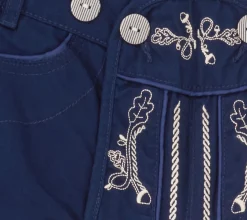 Shorts & Bermudas*O46bpx Kinder Bermuda-Shorts für Jungen kurze Hose mit schönen Stickereien Sommer-Shorts Baumwoll-Shorts Trachten-Hose 937499 Navy