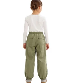 Jeans & Hosen*O46bpx Kinder Fallschirm-Hose für Mädchen Sommer-Hose Tanz-Hose 940785 Olivgrün