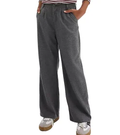 Jeans & Hosen*O46bpx Kinder Hose für Mädchen mit weitem Bein Stoff-Hose Alltags-Hose 924164 Grau