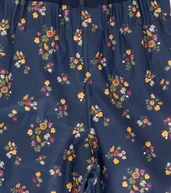 Camping & Outdoor|Jeans & Hosen*O46bpx Kinder Regenhose mit reflektierenden Streifen Thermo-Latzhose für Jungen und Mädchen mit Blumen Muster Matsch-Hose Buddelhose 903967 Dunkel-Blau