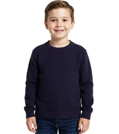 Pullover & Sweater*O46bpx Kinder Waffel-Strick-Pullover und Schal für Jungen nachhaltiger Baumwoll-Pullover Herbst-Pullover 976702 Blau
