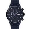 Herrenuhren|Herrenuhren*KNOX Herren Armband-Uhr analoge Quarz-Uhr mit Silikon-Armband 41mm 01 Navy