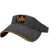 Caps & Mützen*Bio-Domes Headgear Korn Unisex Visor-Cap Metal-Band mit Logo-Stickerei Baumwoll-Cap Fan-Mütze 1134KRN Grau