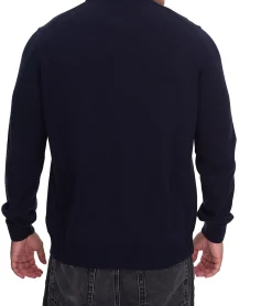 Pullover & Sweater*Lacoste Herren Strick-Pullover Baumwoll-Pullover mit Logo-Stickerei Langarm-Shirt AH0128 00 166 Dunkelblau