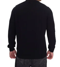 Pullover & Sweater*Lacoste Herren Strick-Pullover Baumwoll-Pullover mit Logo-Stickerei Langarm-Shirt AH0128 00 031 Schwarz