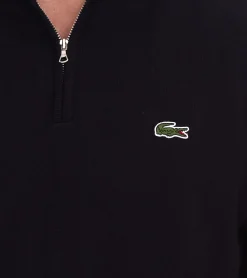 Pullover & Sweater*Lacoste Herren Strick-Troyer klassischer Strick-Pulli mit Logo-Stickerei Langarm-Pullover AH1980 Schwarz oder Blau