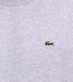 Pullover & Sweater*Lacoste Herren Sweatshirt mit Logo-Stickerei Basic-Pullover moderner Baumwoll-Sweater Langarm-Shirt SH9608 00 CCA Grau