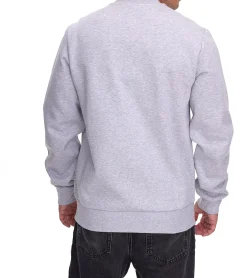 Pullover & Sweater*Lacoste Herren Sweatshirt mit Logo-Stickerei Basic-Pullover moderner Baumwoll-Sweater Langarm-Shirt SH9608 00 CCA Grau