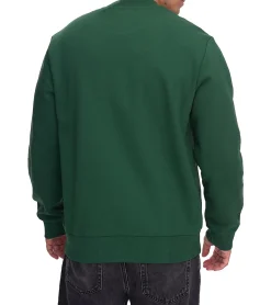 Pullover & Sweater*Lacoste Herren Sweatshirt mit Logo-Stickerei Basic-Pullover moderner Baumwoll-Sweater Langarm-Shirt SH9608 00 Grau oder Grün