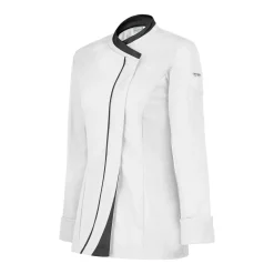 Mäntel & Jacken*LAFONT Saffron Damen Küchen-Jacke mit doppelter Passe Arbeits-Jacke 180 g/m² Gastro Berufsbekleidung Gastronomie Koch-Jacke 35909447 Weiß/Schwarz