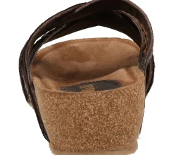 Zehentrenner & Sandalen*LAZAMANI Damen Pantoletten modische Sommer-Schuhe Zehen-Trenner 75.715 Braun