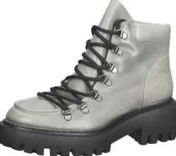 Boots & Stiefel*LAZAMANI Damen Stiefelette mit Blockabsatz Echtleder-Boots 74.482 Grau