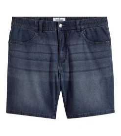 Shorts & Bermudas*O46bpx leichte Herren Jeans-Shorts Loose-Fit Denim-Bermuda mit Bequembund kurze Hose aus Bio-Baumwolle 913729 Dunkel-Blau