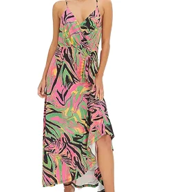 Kleider*O46bpx leichtes Damen Tunika-Kleid Sommer-Kleid stylisches Jersey-Kleid 919025 Weiß/Orange/Rot