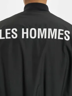 Große Größen|Mäntel & Jacken*Les Hommes Bomberjacke Schwarz/Weiß
