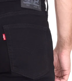 Jeans & Hosen*LEVI´S 511 Herren Jeans-Hose im 5-Pocket-Style Baumwoll-Hose Slim-Fit Denim-Hose 45111907 Schwarz