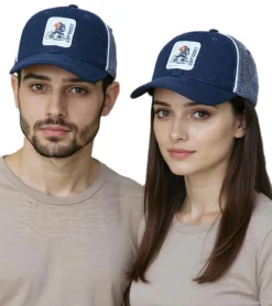 Caps & Mützen*BioworldMerch Limp Bizkit Unisex größenverstellbare Base Cap mit atmungsaktiven Mesh-Einsatz Blau/Grau