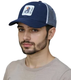 Caps & Mützen*BioworldMerch Limp Bizkit Unisex größenverstellbare Base Cap mit atmungsaktiven Mesh-Einsatz Blau/Grau